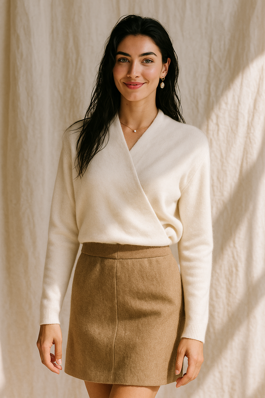 Frøydis | Slå-om Sweater med Ribkant