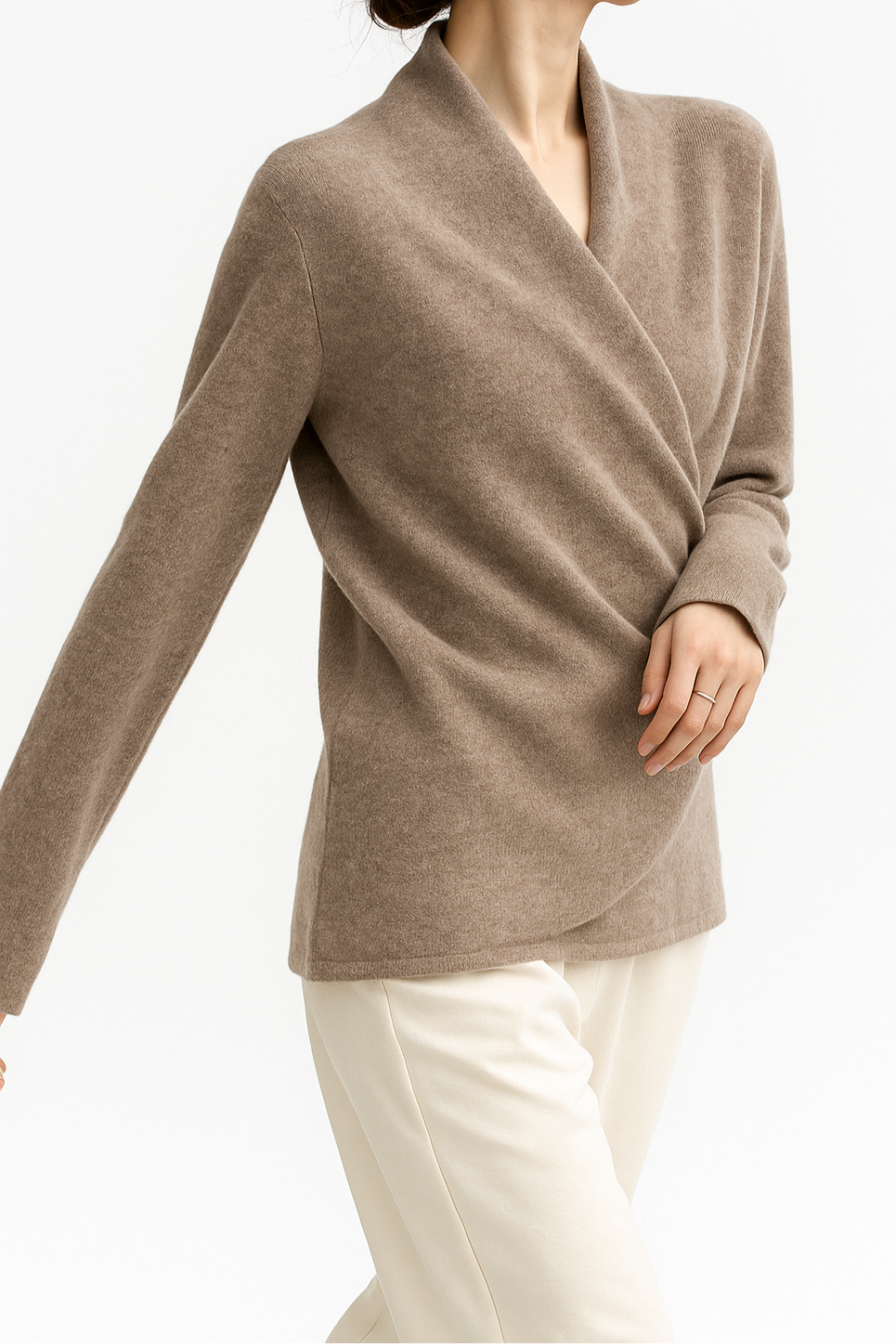 Frøydis | Slå-om Sweater med Ribkant