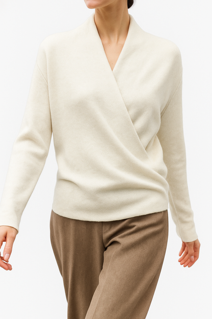 Frøydis | Slå-om Sweater med Ribkant