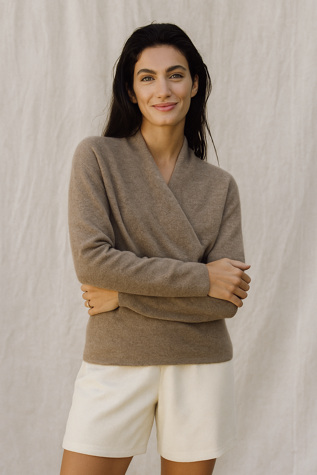 Frøydis | Slå-om Sweater med Ribkant