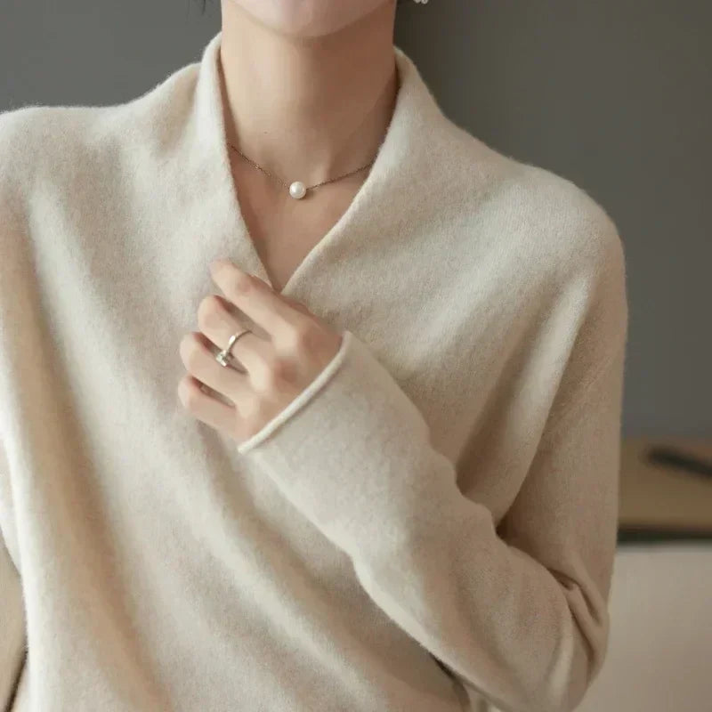 Frøydis | Slå-om Sweater med Ribkant