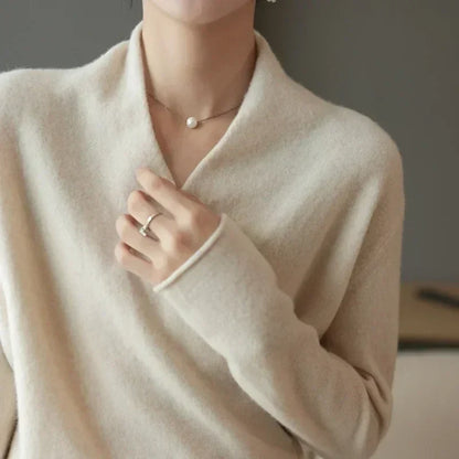 Frøydis | Slå-om Sweater med Ribkant