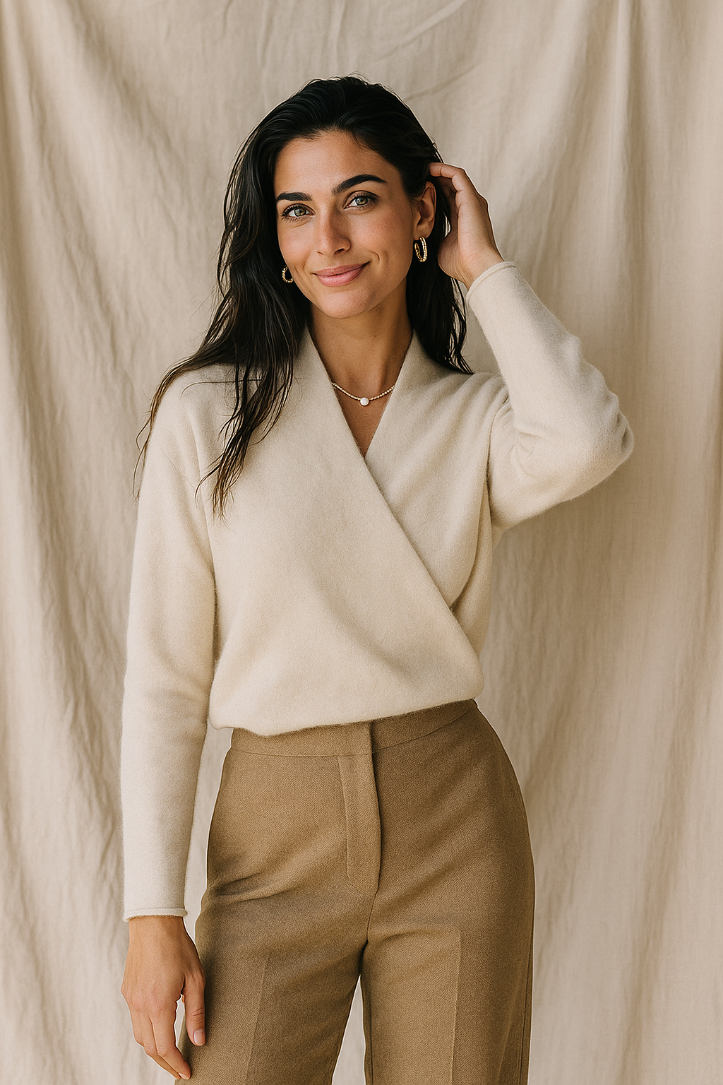 Frøydis | Slå-om Sweater med Ribkant