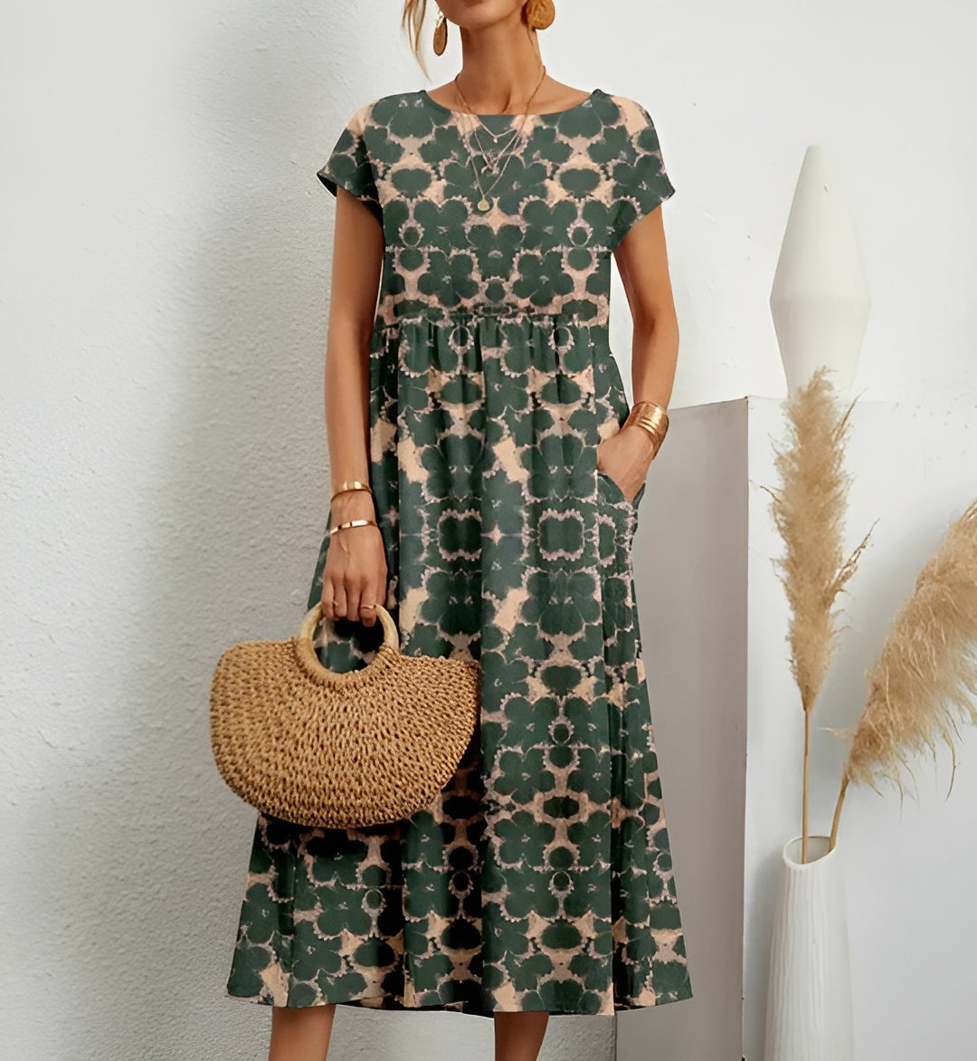 Sirje – Let sommerkjole med blomsterprint