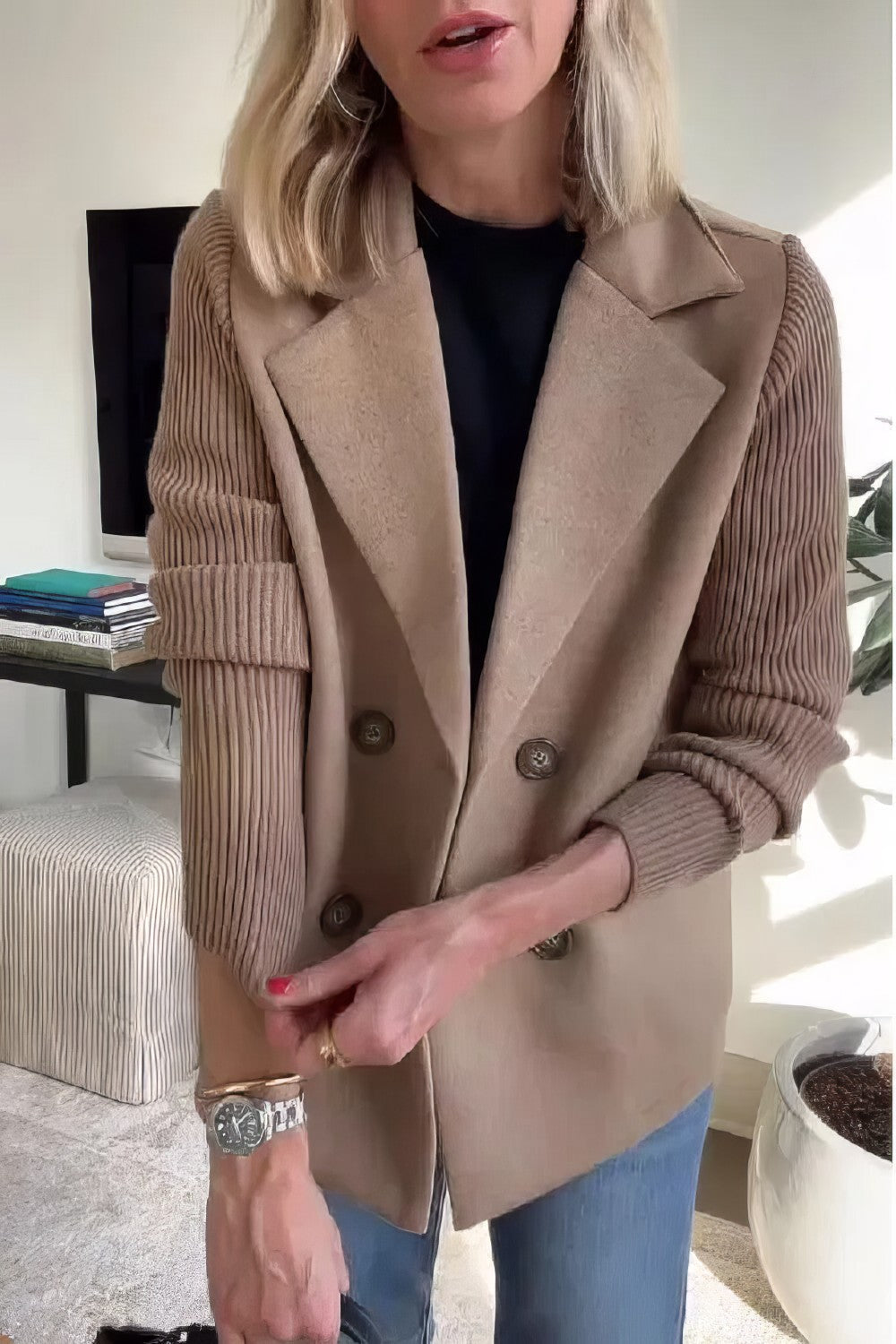 Claire | Elegant Dame Blazer – Tidøs Stil og Komfort